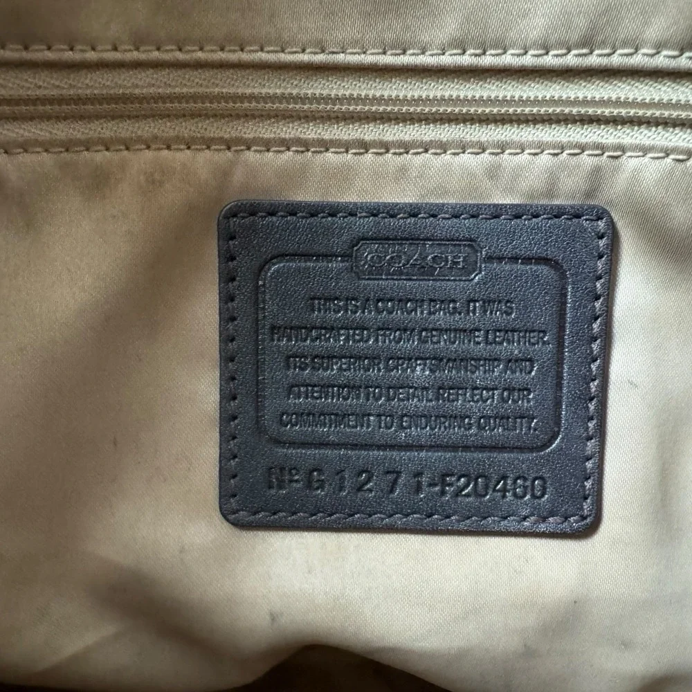 Coach Ashley Patent Satchel Purse Mahogany Brown F20460